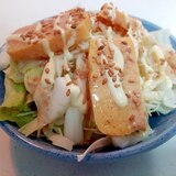 レタス・キャベツ・白菜芯・玉子焼きのサラダ